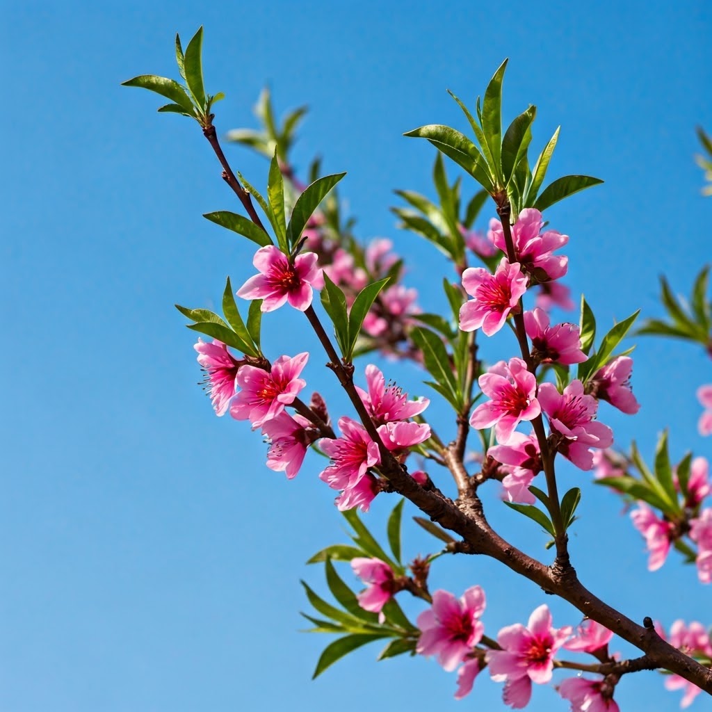 Pêcher en fleurs