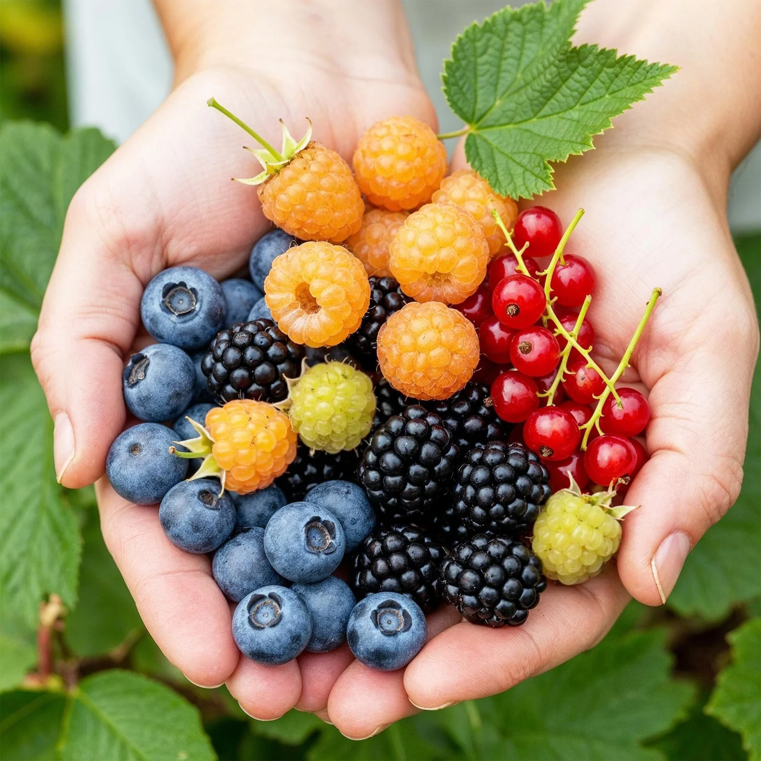 Panier de petits fruits du jardin